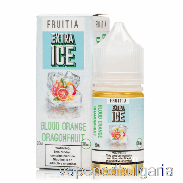 Vape 10000 Дръпки червен портокал Dragonfruit - допълнителен лед - Fruitia Salts - 30ml 35mg